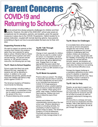 COVID Stress, Remote Working, and Parent Anxiety about Going Back to ...