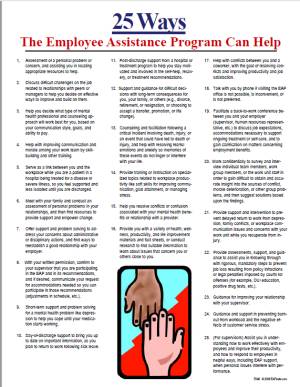 Workplace Assistance Examples 25-Ways The Employee Assistance Program Can Help – WorkExcel